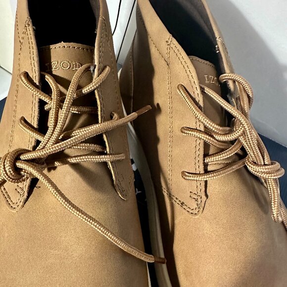 Izod Menโs Palmer Chukka Ankle Boot Size 11 Brown Memory Foam Lace Up Casual NEW - Picture 9 of 14